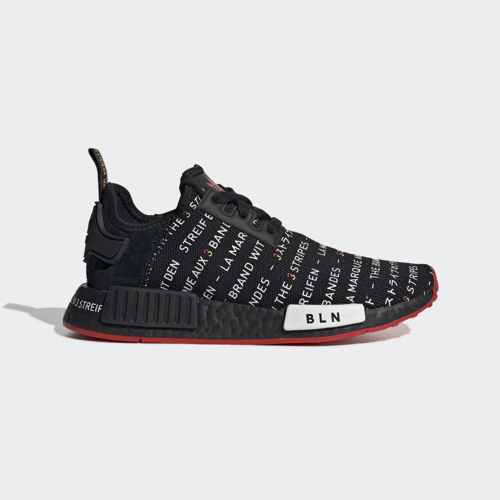 Originals Adidas NMD_R1 Baieti Romania - Negrii/Albi/Galbeni EH3200